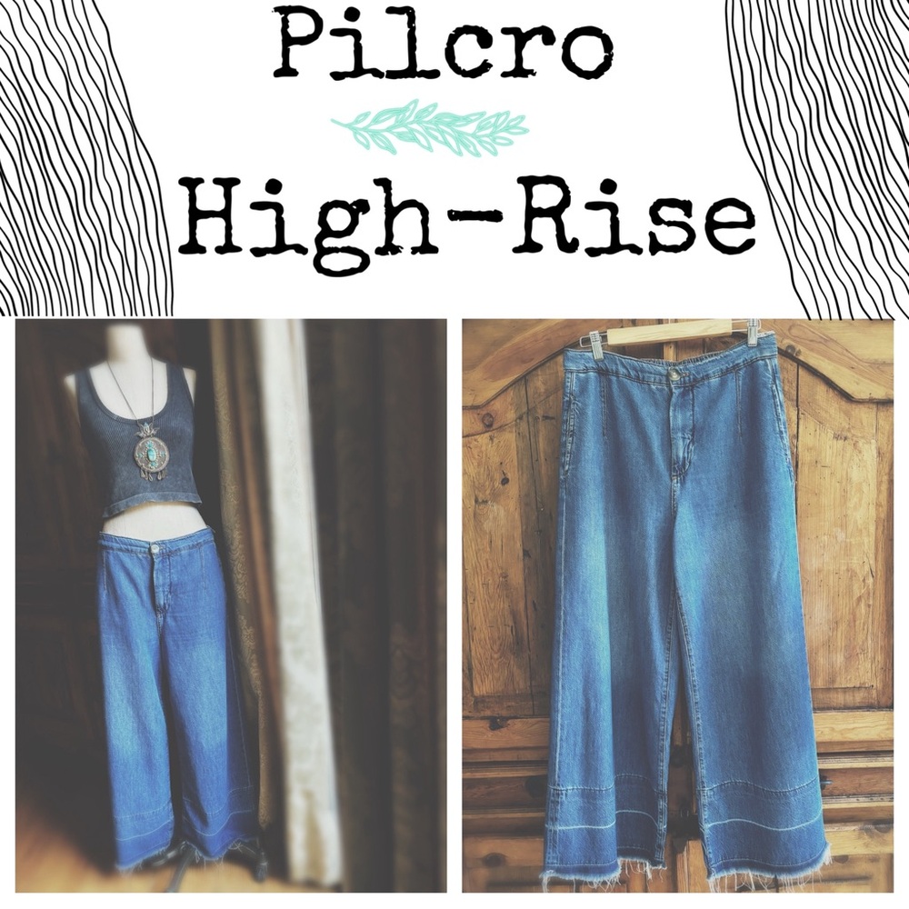 Anthropologie High Rise Raw Edge Jeans | Patch Pockets Size 26 NWT